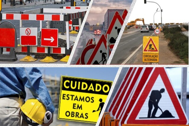 Sinalização Temporária de Obras e Obstáculos na Via Pública